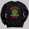 Resting Grinch Face - Christmas Jumper Sweatshirt - Adult & Kids - All Sizes