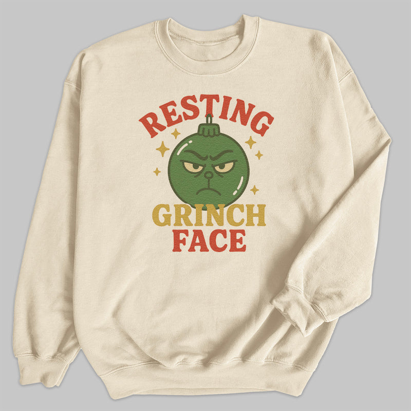 Resting Grinch Face - Christmas Jumper Sweatshirt - Adult & Kids - All Sizes