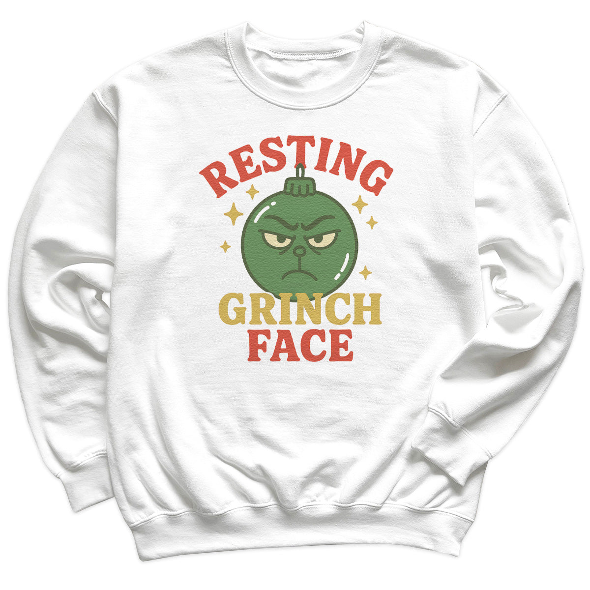 Resting Grinch Face - Christmas Jumper Sweatshirt - Adult & Kids - All Sizes
