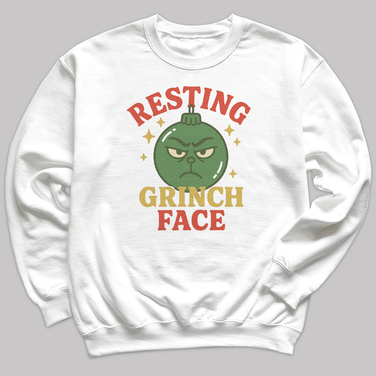 Resting Grinch Face - Christmas Jumper Sweatshirt - Adult & Kids - All Sizes