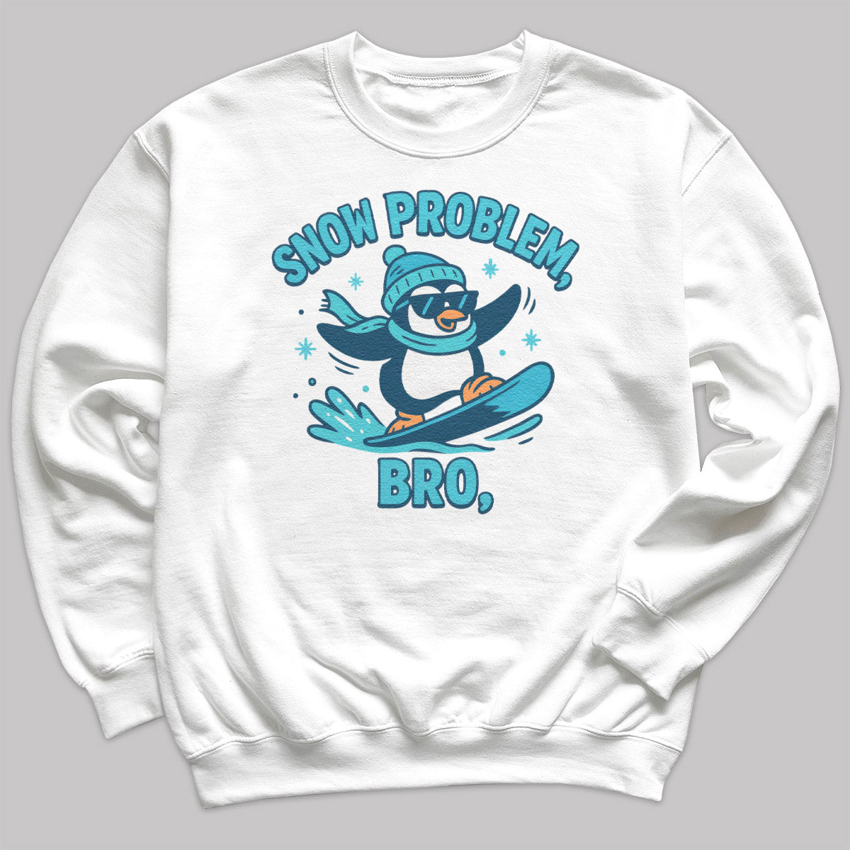 Snow Problem Bro - Christmas Jumper Sweatshirt - Adult & Kids - All Sizes