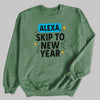 Alexa Skip To The New Year - Christmas Jumper Sweatshirt - Adult & Kids - All Sizes