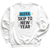 Alexa Skip To The New Year - Christmas Jumper Sweatshirt - Adult & Kids - All Sizes