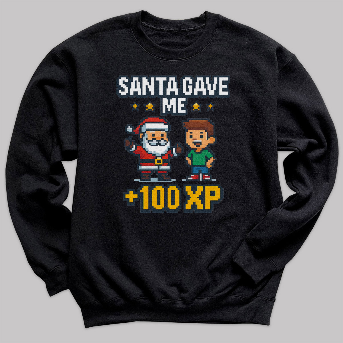 santa Gave Me 100 XP - Christmas Jumper Sweatshirt - Adult & Kids - All Sizes