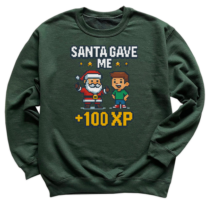 santa Gave Me 100 XP - Christmas Jumper Sweatshirt - Adult & Kids - All Sizes