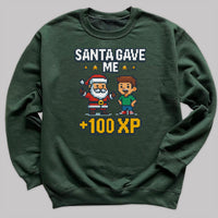 santa Gave Me 100 XP - Christmas Jumper Sweatshirt - Adult & Kids - All Sizes