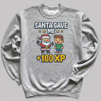 santa Gave Me 100 XP - Christmas Jumper Sweatshirt - Adult & Kids - All Sizes