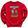 santa Gave Me 100 XP - Christmas Jumper Sweatshirt - Adult & Kids - All Sizes