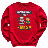 santa Gave Me 100 XP - Christmas Jumper Sweatshirt - Adult & Kids - All Sizes