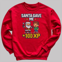 santa Gave Me 100 XP - Christmas Jumper Sweatshirt - Adult & Kids - All Sizes