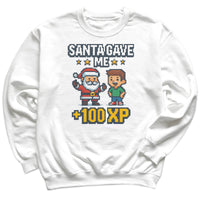 santa Gave Me 100 XP - Christmas Jumper Sweatshirt - Adult & Kids - All Sizes