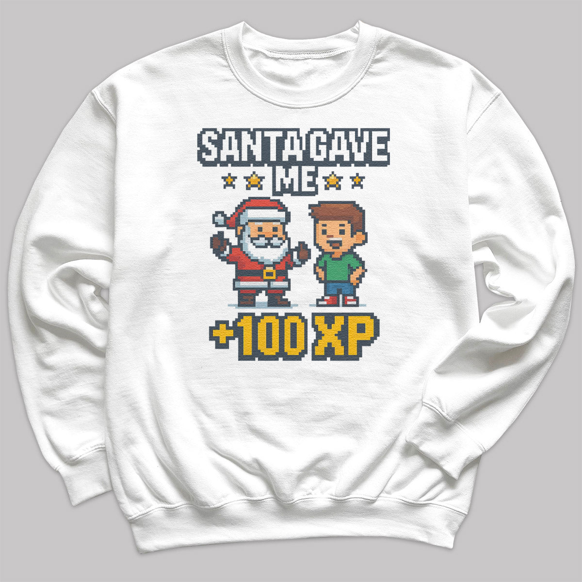santa Gave Me 100 XP - Christmas Jumper Sweatshirt - Adult & Kids - All Sizes