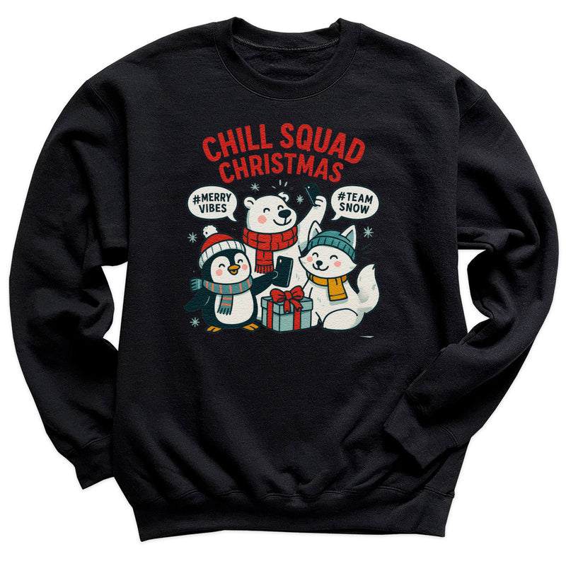 Chill Squad Christmas - Christmas Jumper Sweatshirt - Adult & Kids - All Sizes