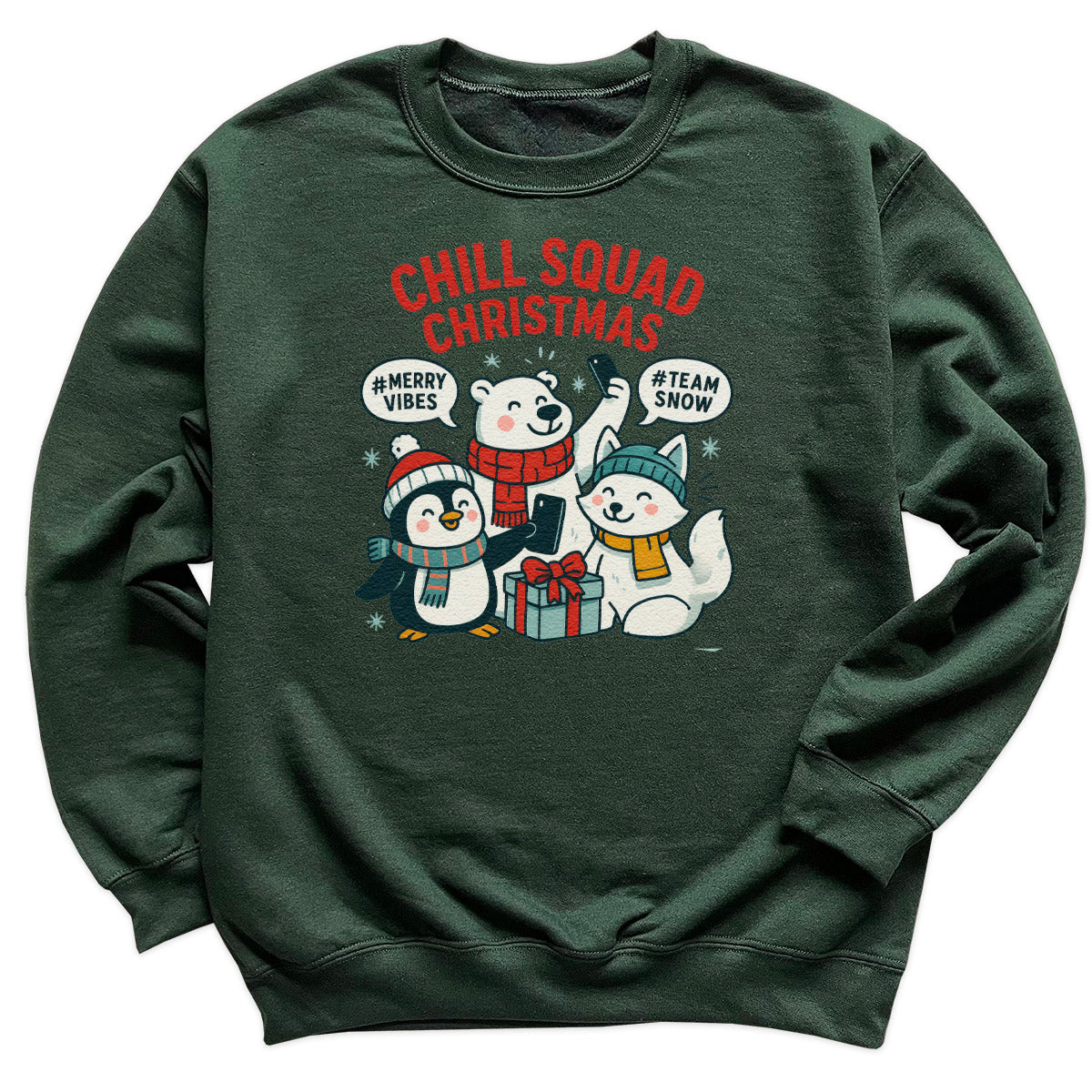 Chill Squad Christmas - Christmas Jumper Sweatshirt - Adult & Kids - All Sizes
