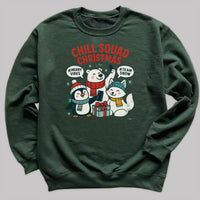 Chill Squad Christmas - Christmas Jumper Sweatshirt - Adult & Kids - All Sizes