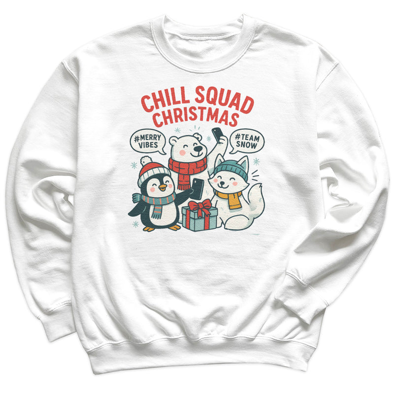 Chill Squad Christmas - Christmas Jumper Sweatshirt - Adult & Kids - All Sizes