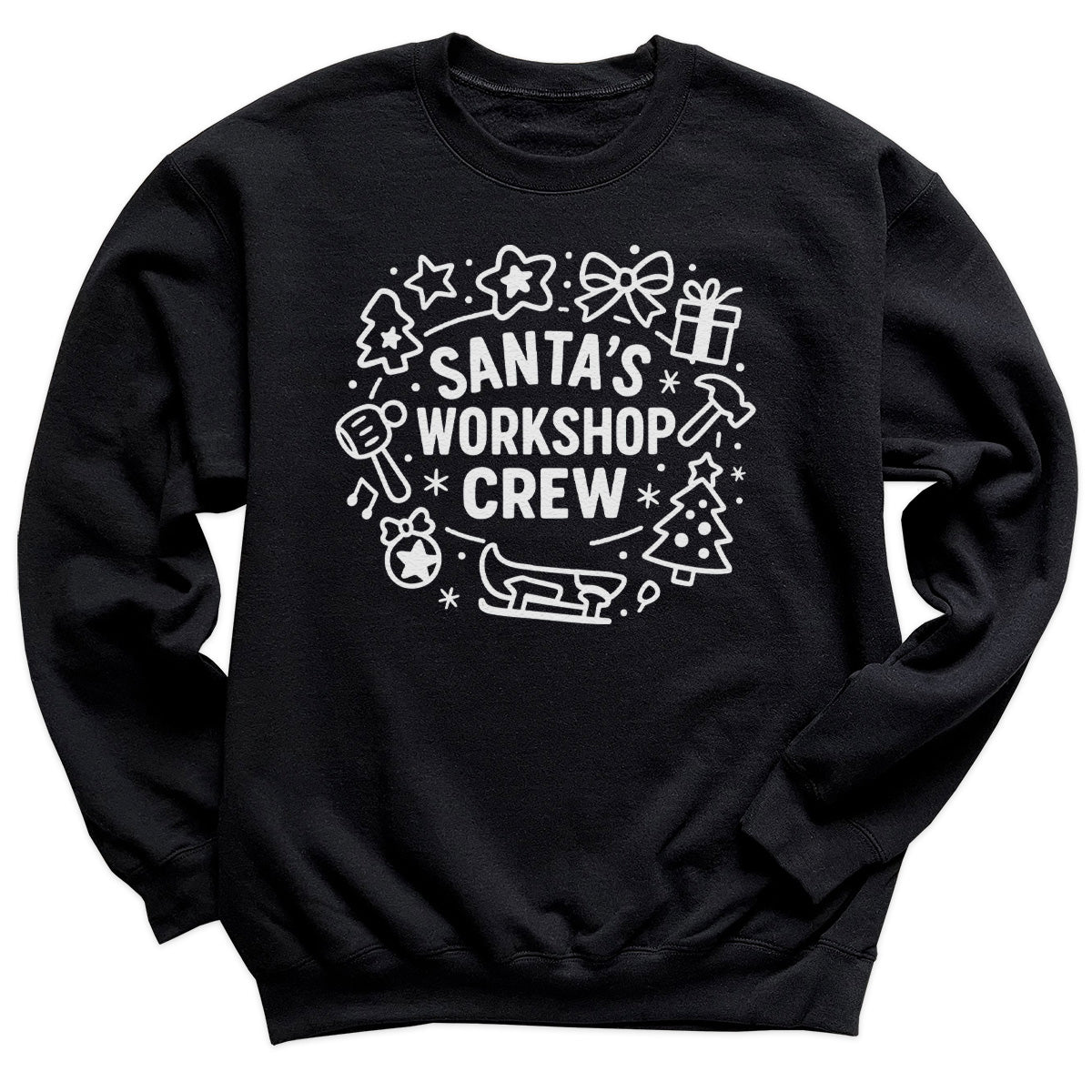 Santa's Workshop Crew - Christmas Jumper Sweatshirt - Adult & Kids - All Sizes