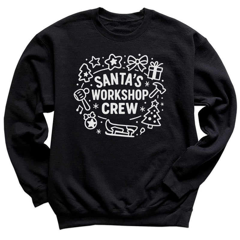 Santa's Workshop Crew - Christmas Jumper Sweatshirt - Adult & Kids - All Sizes