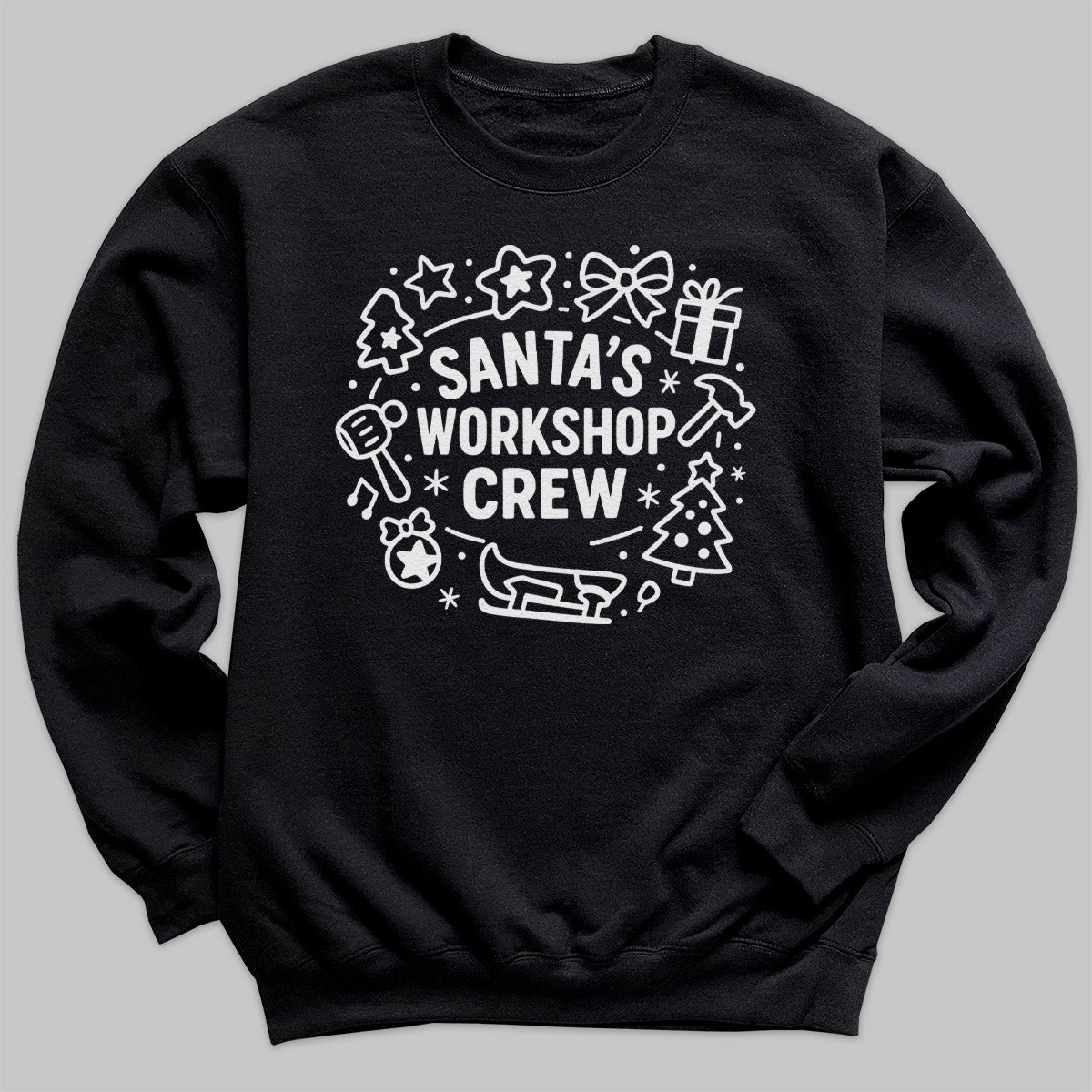 Santa's Workshop Crew - Christmas Jumper Sweatshirt - Adult & Kids - All Sizes