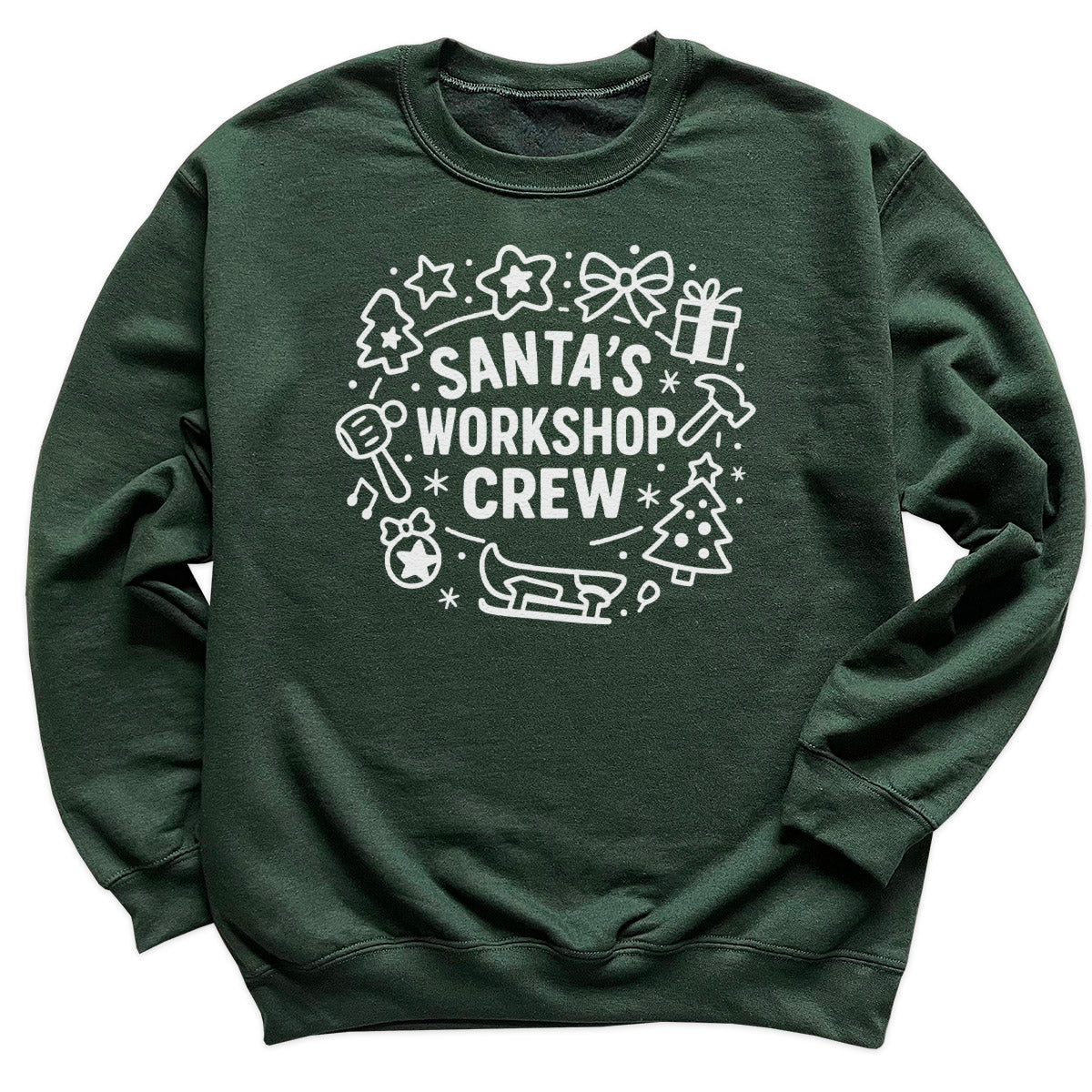 Santa's Workshop Crew - Christmas Jumper Sweatshirt - Adult & Kids - All Sizes