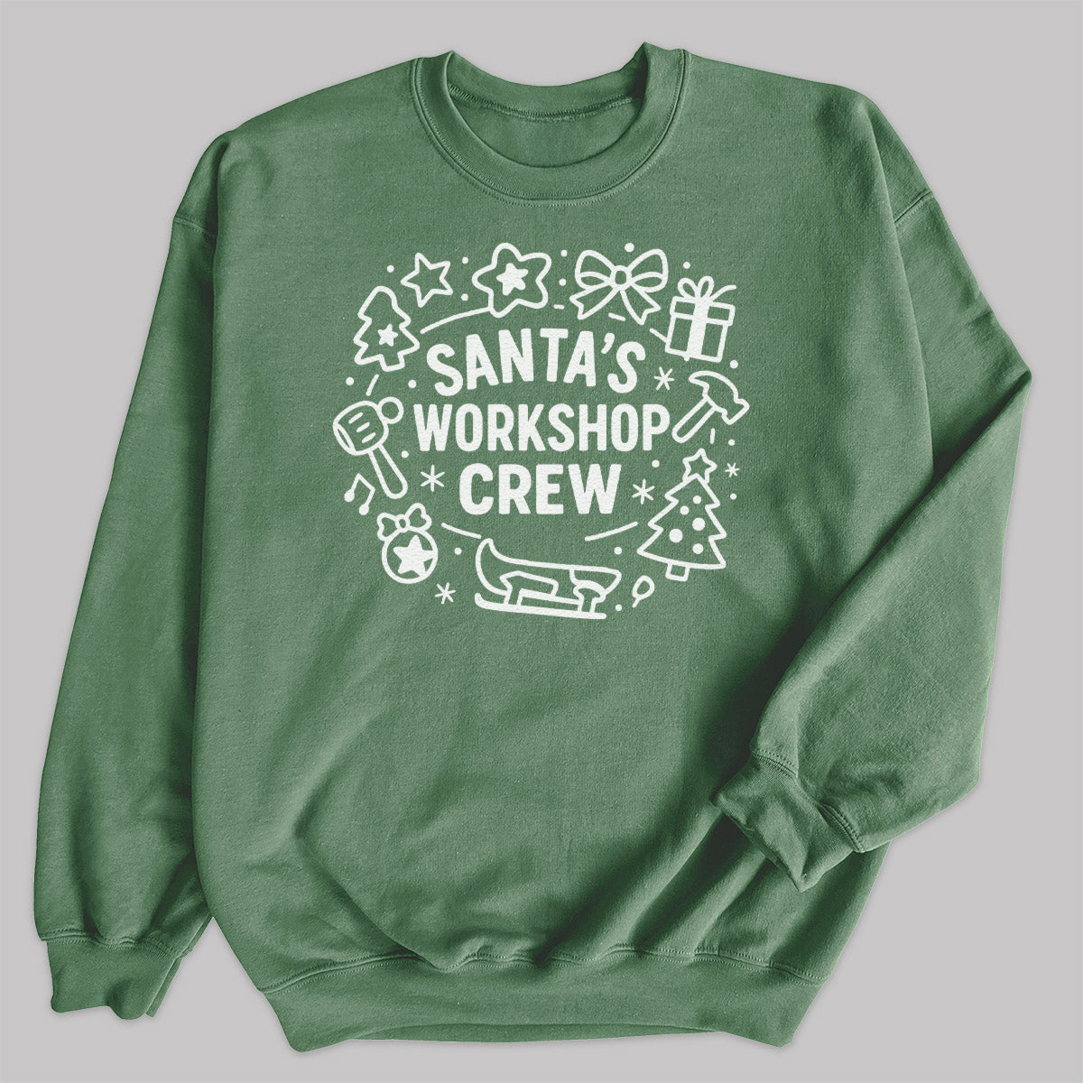 Santa's Workshop Crew - Christmas Jumper Sweatshirt - Adult & Kids - All Sizes