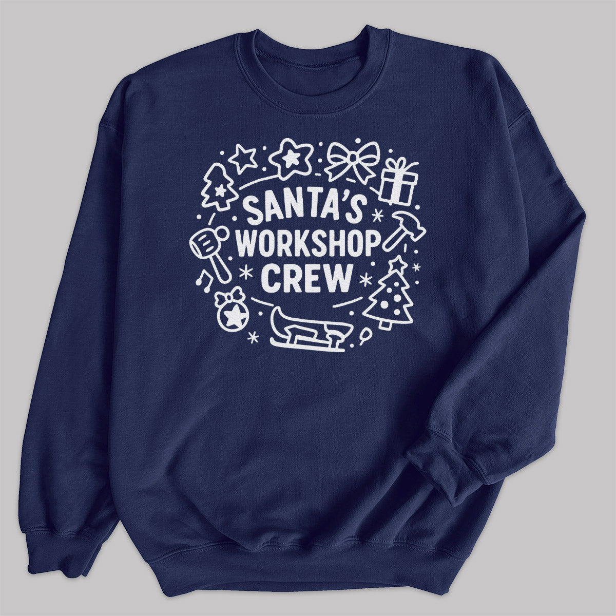 Santa's Workshop Crew - Christmas Jumper Sweatshirt - Adult & Kids - All Sizes