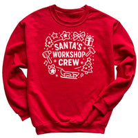 Santa's Workshop Crew - Christmas Jumper Sweatshirt - Adult & Kids - All Sizes