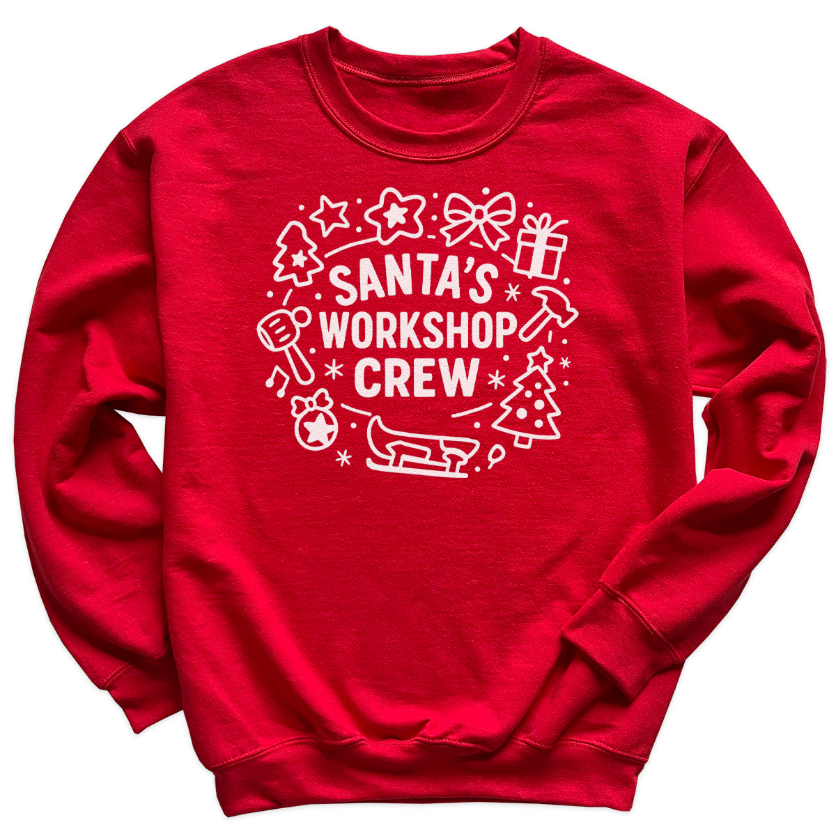 Santa's Workshop Crew - Christmas Jumper Sweatshirt - Adult & Kids - All Sizes