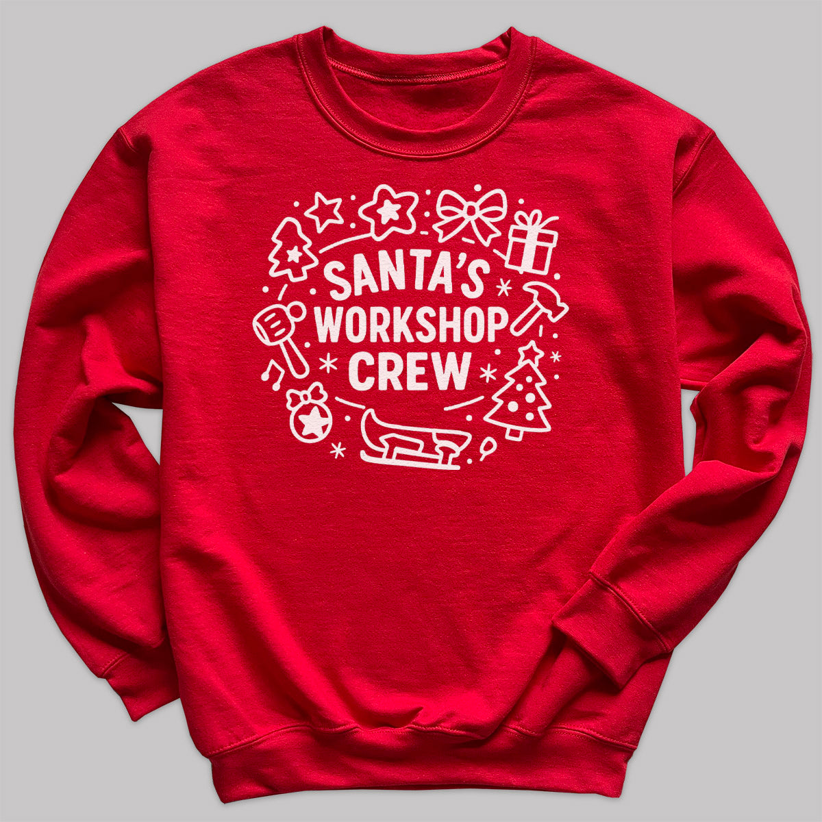 Santa's Workshop Crew - Christmas Jumper Sweatshirt - Adult & Kids - All Sizes