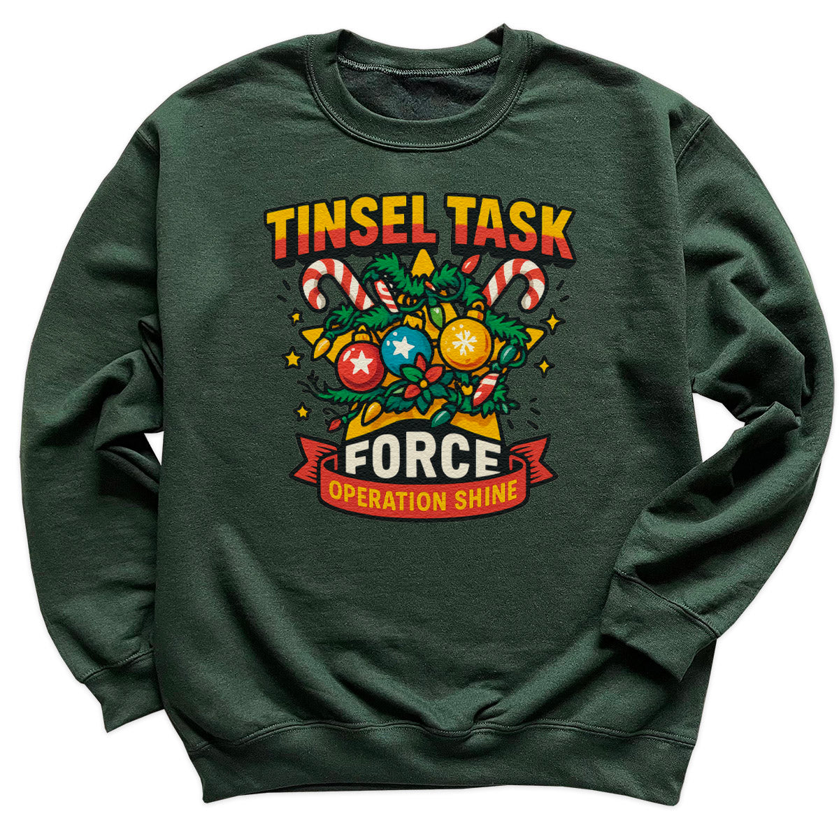 Tinsel Task Force - Christmas Jumper Sweatshirt - Adult & Kids - All Sizes