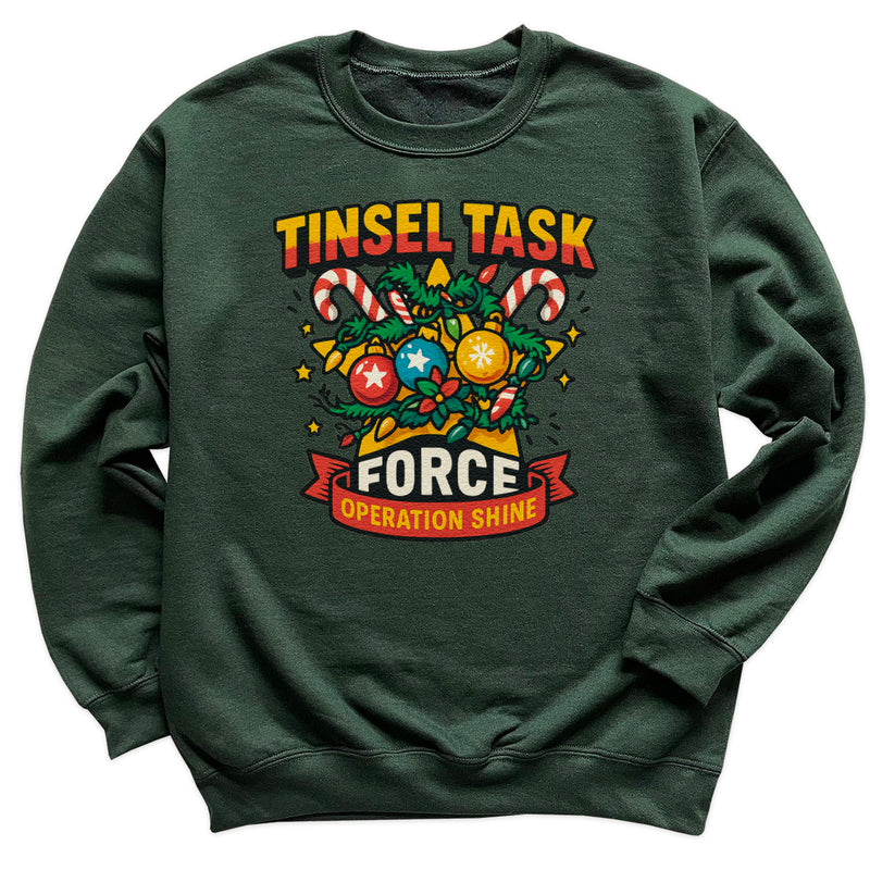 Tinsel Task Force - Christmas Jumper Sweatshirt - Adult & Kids - All Sizes