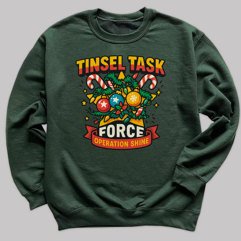 Tinsel Task Force - Christmas Jumper Sweatshirt - Adult & Kids - All Sizes