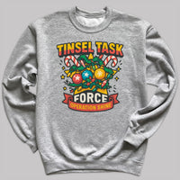 Tinsel Task Force - Christmas Jumper Sweatshirt - Adult & Kids - All Sizes