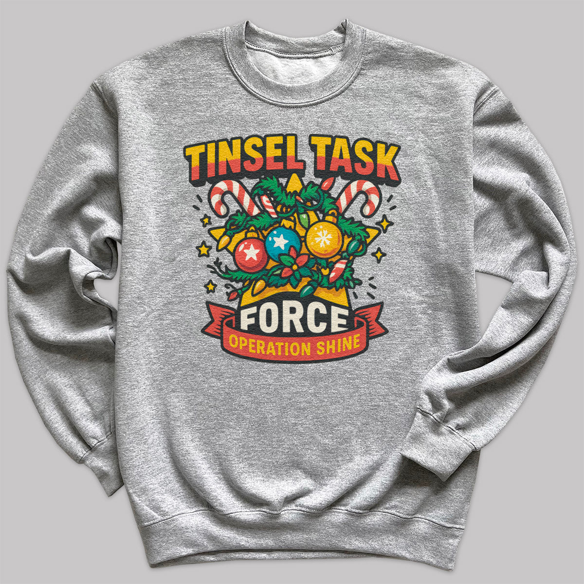 Tinsel Task Force - Christmas Jumper Sweatshirt - Adult & Kids - All Sizes