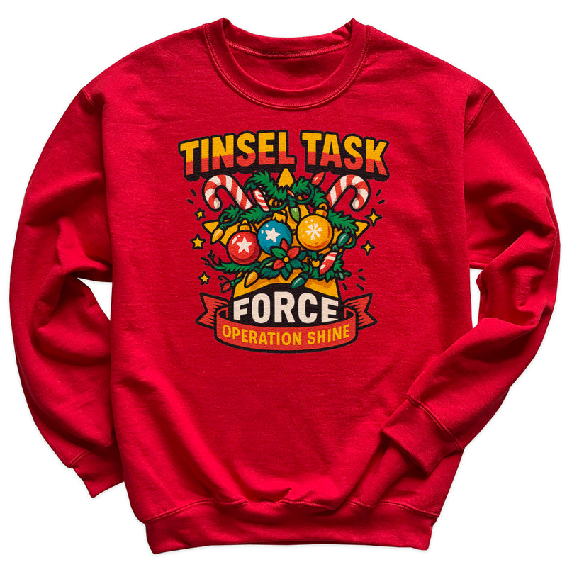 Tinsel Task Force - Christmas Jumper Sweatshirt - Adult & Kids - All Sizes