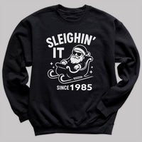 PERSONALISED Sleighin' It Since - Christmas Jumper Sweatshirt - Adult & Kids - All Sizes