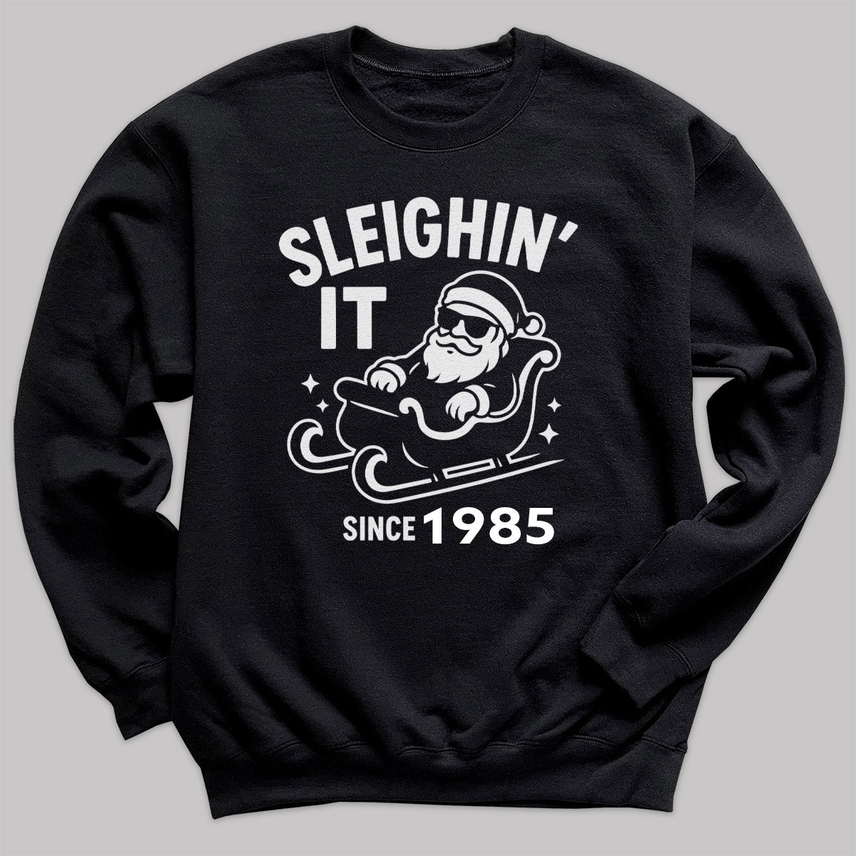 PERSONALISED Sleighin' It Since - Christmas Jumper Sweatshirt - Adult & Kids - All Sizes