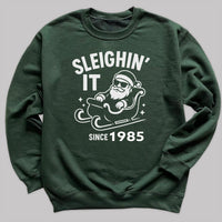 PERSONALISED Sleighin' It Since - Christmas Jumper Sweatshirt - Adult & Kids - All Sizes
