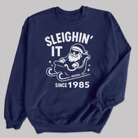 PERSONALISED Sleighin' It Since - Christmas Jumper Sweatshirt - Adult & Kids - All Sizes