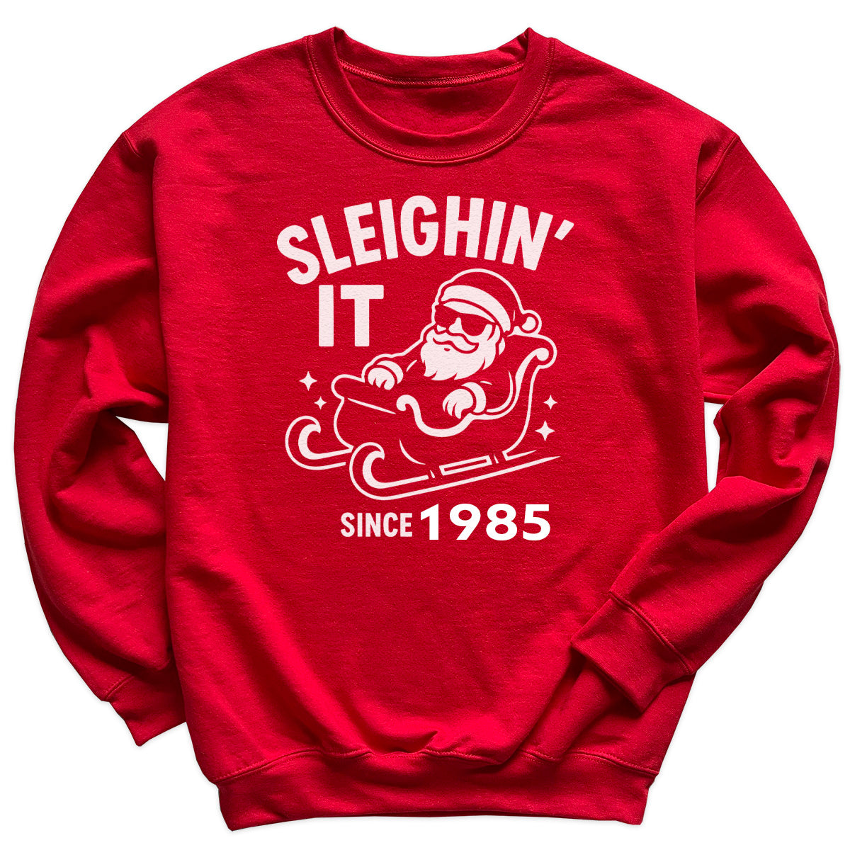 PERSONALISED Sleighin' It Since - Christmas Jumper Sweatshirt - Adult & Kids - All Sizes