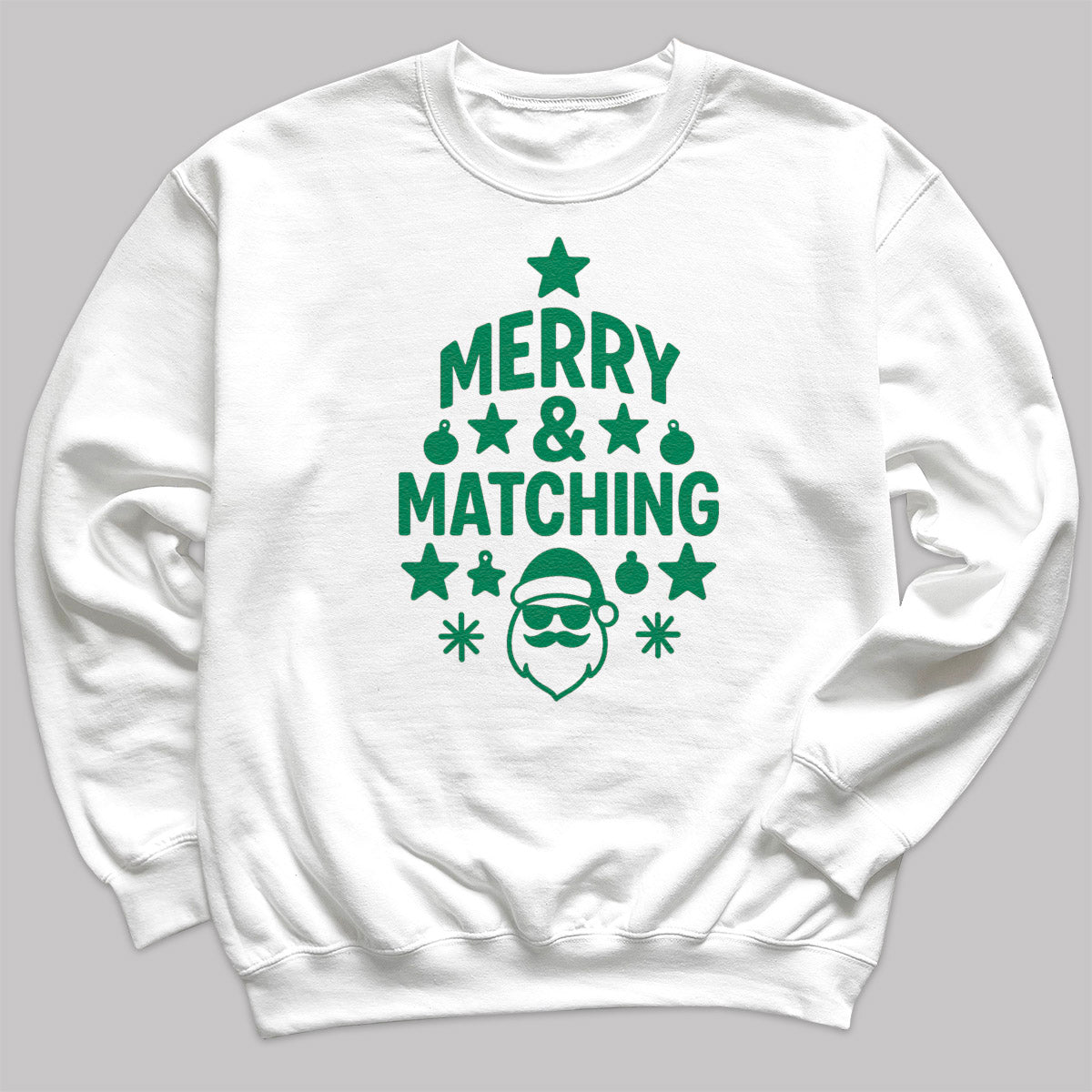 Merry And Matching - Christmas Jumper Sweatshirt - Adult & Kids - All Sizes