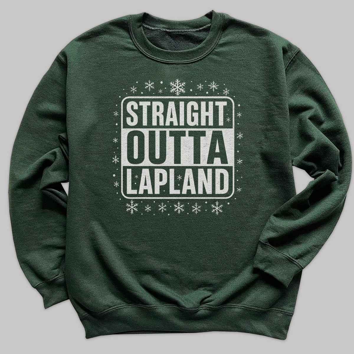 Straight Outta Lapland - Christmas Jumper Sweatshirt - Adult & Kids - All Sizes