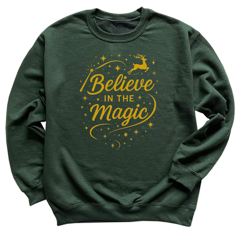 Believe In The Magic - Christmas Jumper Sweatshirt - Adult & Kids - All Sizes