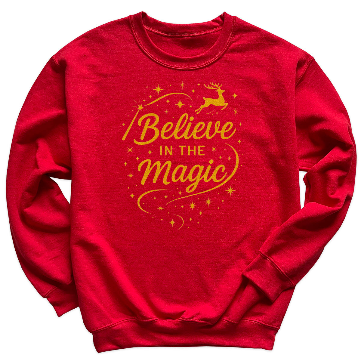 Believe In The Magic - Christmas Jumper Sweatshirt - Adult & Kids - All Sizes