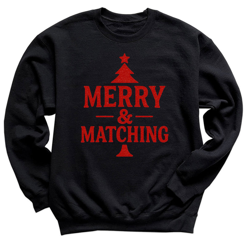 Merry And Matching - Christmas Jumper Sweatshirt - Adult & Kids - All Sizes