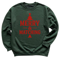 Merry And Matching - Christmas Jumper Sweatshirt - Adult & Kids - All Sizes