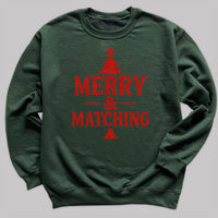 Merry And Matching - Christmas Jumper Sweatshirt - Adult & Kids - All Sizes