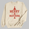 Merry And Matching - Christmas Jumper Sweatshirt - Adult & Kids - All Sizes