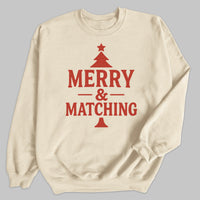 Merry And Matching - Christmas Jumper Sweatshirt - Adult & Kids - All Sizes