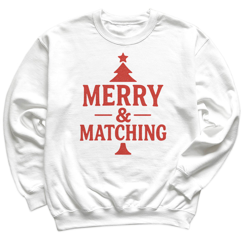 Merry And Matching - Christmas Jumper Sweatshirt - Adult & Kids - All Sizes